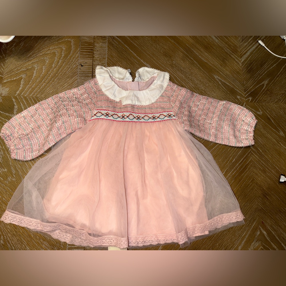 New Korean Style Stitching Mesh Baby Dress. Sooo Cute 🥰 12 Month-Easter holiday